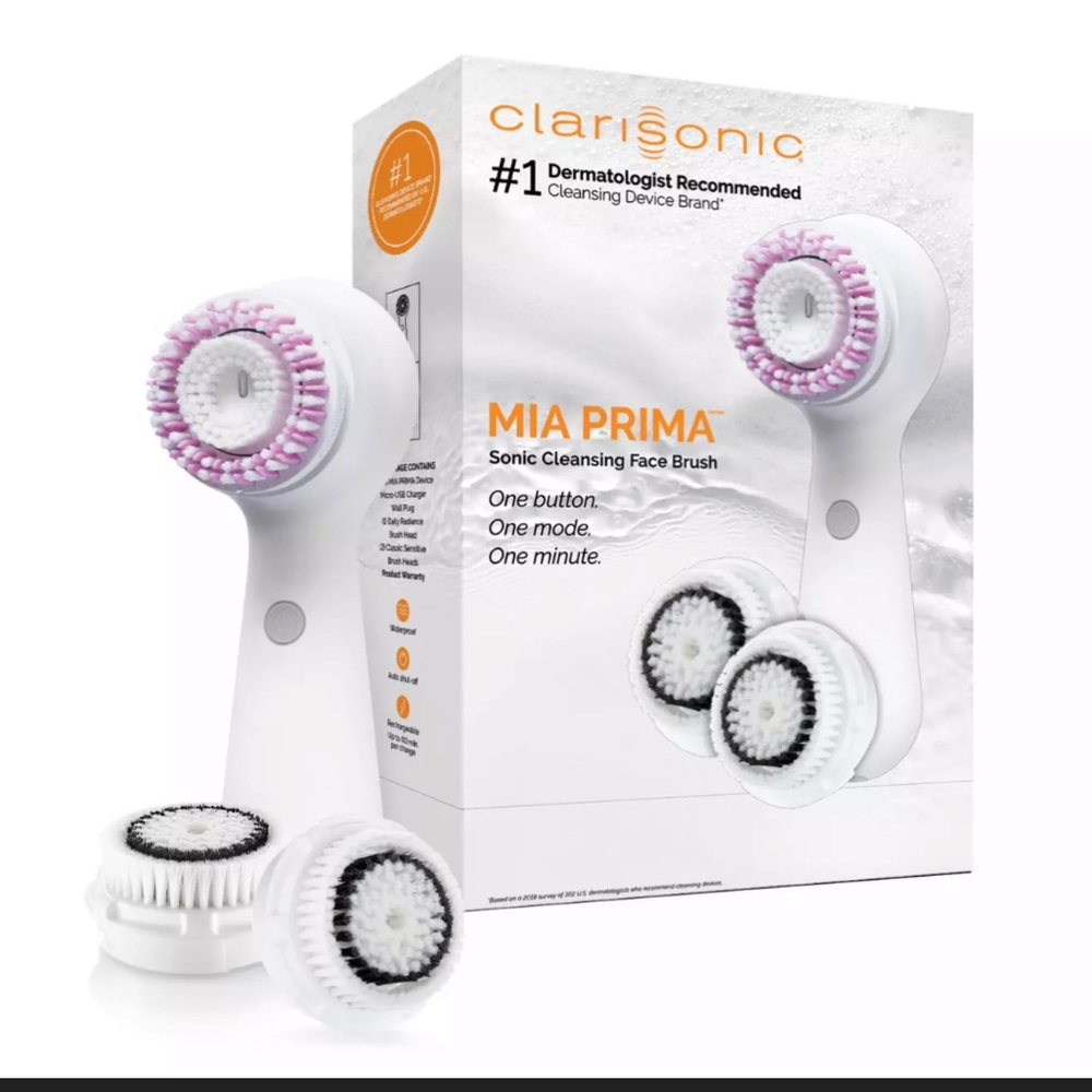 BNIB Clarisonic Mia Prima W/3-piece Brush Head Set